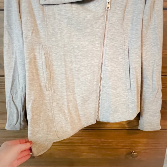 Helmut Lang Grey Modal “Villous” Knit Moto Jacket M - Picture 5 of 12